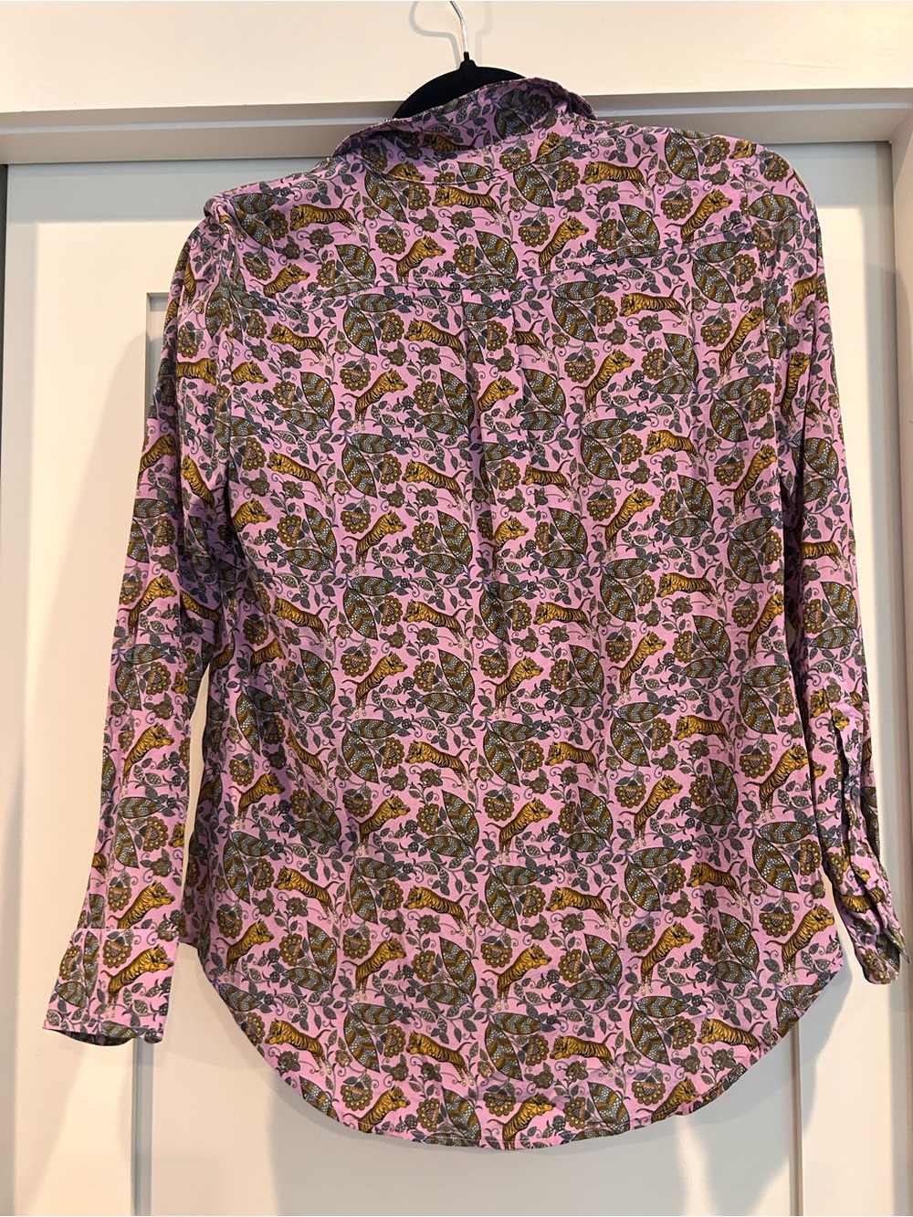 J. Crew Pink Floral Vine Button-Up Blouse